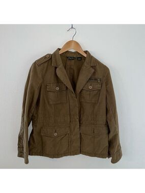 Eddie Bauer Light Brown Jacket With Buttons Size Medium